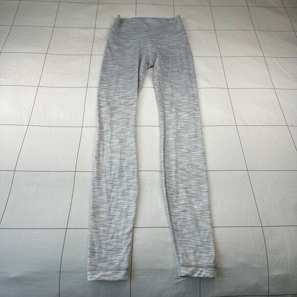 Lululemon Leggings Womens 2 Gray Wunder Under Hi-Rise Ombre Melange Luon 28" Gym - Picture 2 of 11